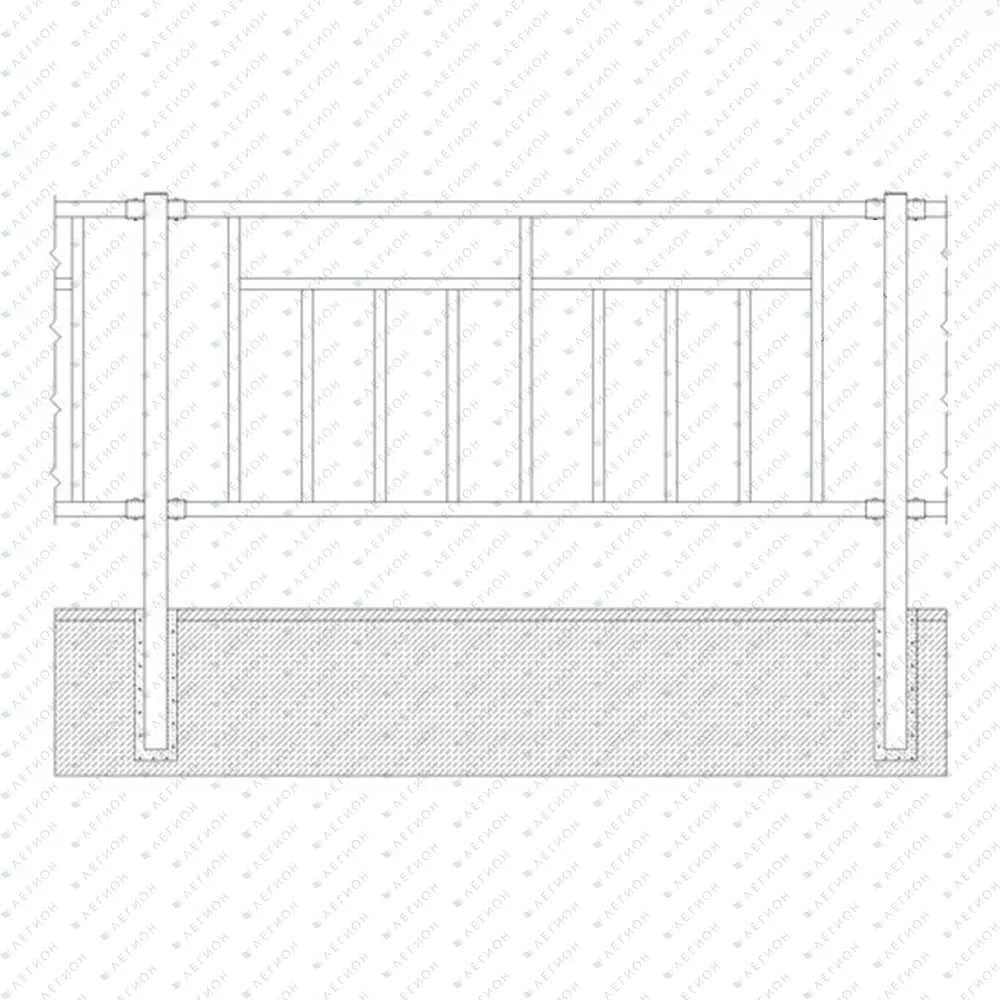 Пешеходное (перильное) ограждение ПО6