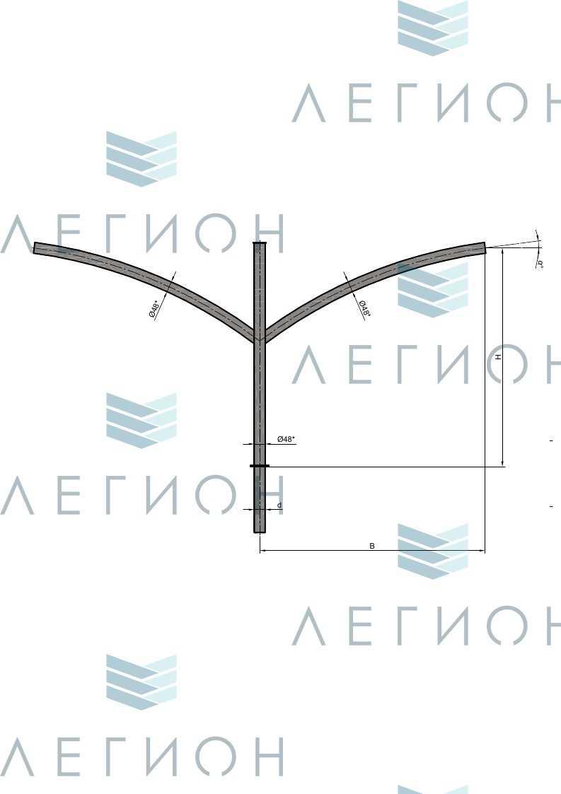 К73-1,0-3,0-1-1 кронштейн двухрожковый